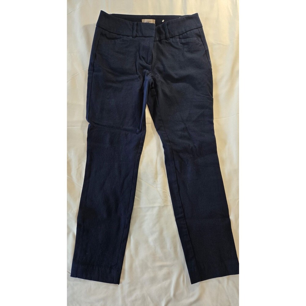 NWT LOFT Pants Skinny Ankle Navy Blue Size 4 Work Career Dress Slacks